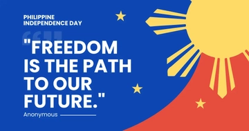 Free Philippines Independence Day Quote Facebook Post Template to Edit Online