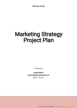 Marketing Strategy Project Plan Template Marketing Strategy Project Plan Template