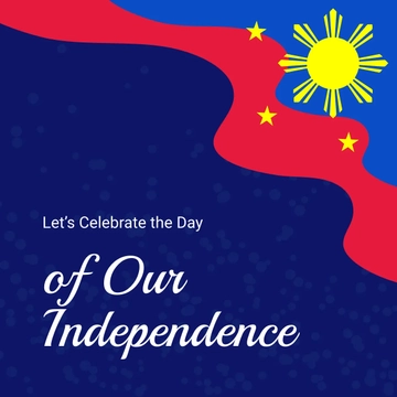 Free Philippines Independence Day Celebration Linkedin Post Template to Edit Online