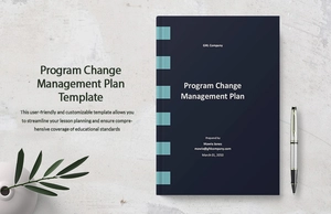Program Change Management Plan Template
