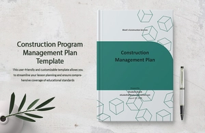 Construction Program Management Plan Template