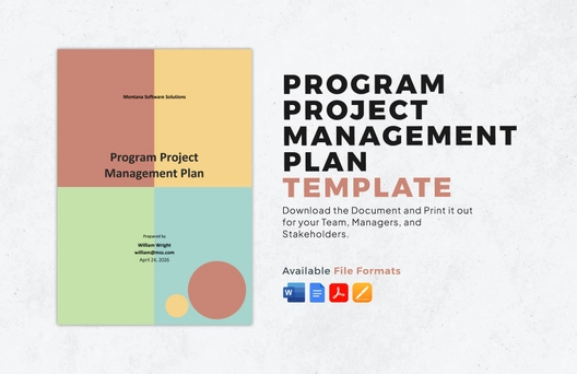 Program Project Management Plan Template