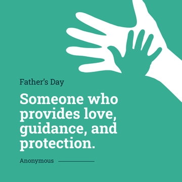 Free Father's Day Quote Linkedin Post Template to Edit Online