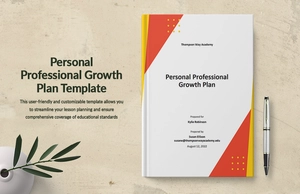 Personal Professional Growth Plan Template