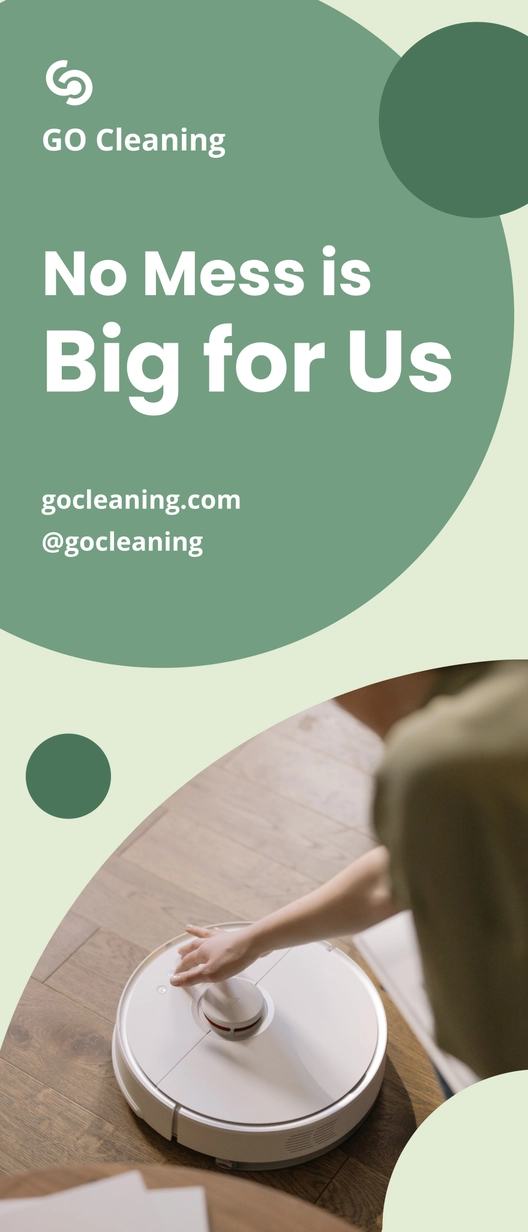 Modern Cleaning Services Roll-Up Banner Template