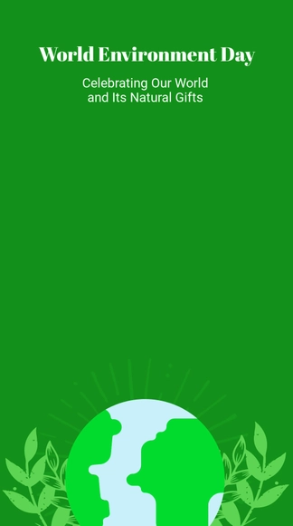 Free World Environment Day Snapchat Geofilter Template to Edit Online
