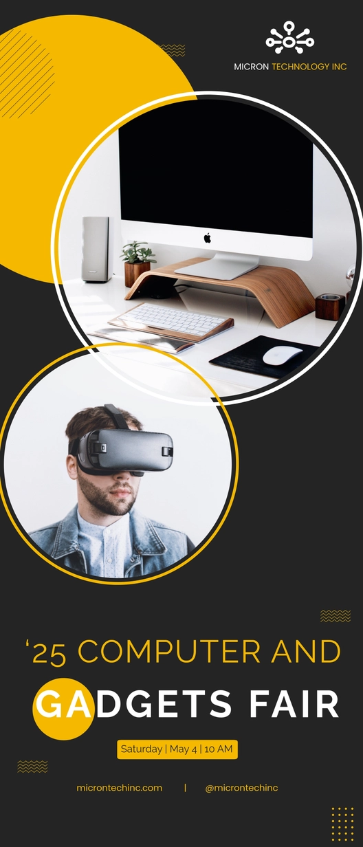 Computer And Gadget Fest Roll Up Banner Template