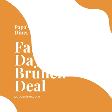 Free Father's Day Brunch Deal Instagram Post Template to Edit Online