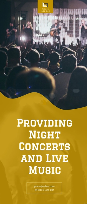 Jazz Music Event Roll Up Banner Template