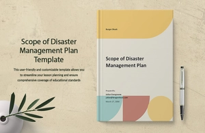 Scope of Disaster Management Plan Template