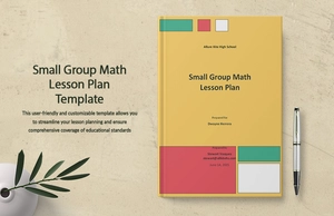 Small Group Math Lesson Plan Template