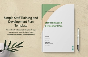 Simple Staff Training and Development Plan Template