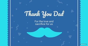 Free Thank You Dad Facebook Post Template to Edit Online