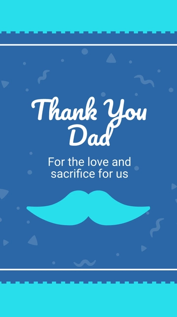 Free Thank You Dad Instagram Story Template to Edit Online