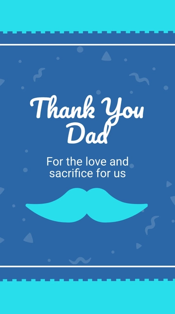 Free Thank You Dad Whatsapp Post Template to Edit Online