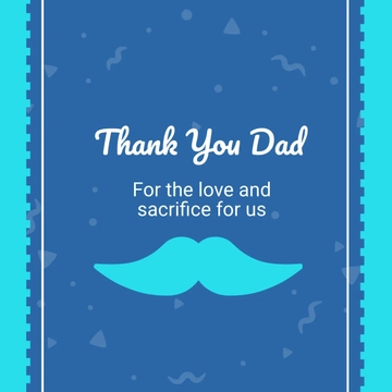 Free Thank You Dad Linkedin Post Template to Edit Online