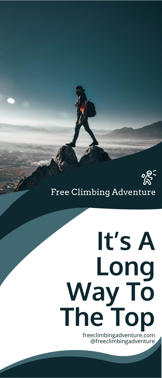 Climbing Sport Roll-Up Banner Template