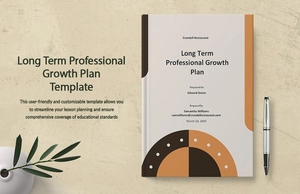 Long Term Professional Growth Plan Template