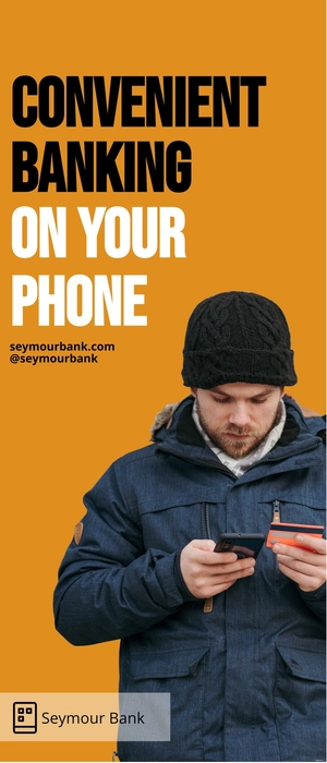 Elegant Mobile App Roll-Up Banner Template Elegant Mobile App Roll-Up Banner Template