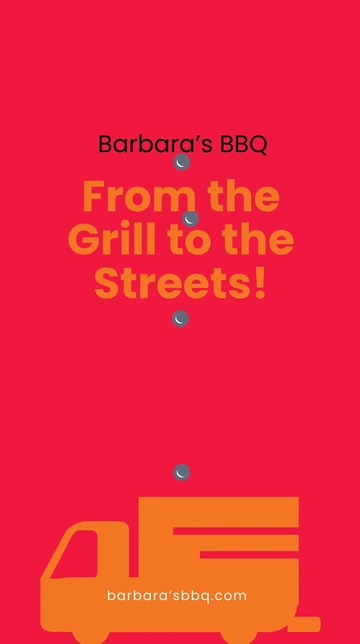 Free Simple BBQ Food Truck Whatsapp Post Template to Edit Online