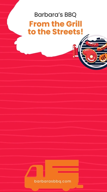 Free BBQ Food Truck Snapchat Geofilter Template to Edit Online