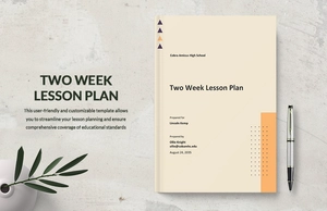 Simple Two Week Lesson Plan Template