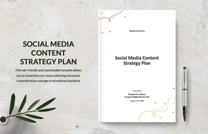 Social Media Content Strategy Plan Template