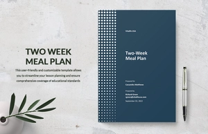Two Week Meal Plan Template