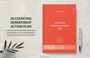 Accounting Department Action Plan Template