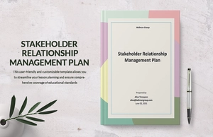 Stakeholder Relationship Management Plan Template