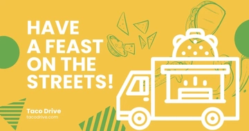 Free Taco Truck Facebook Post Template to Edit Online