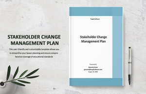Stakeholder Change Management Plan Template