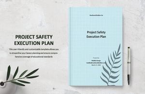 Project Safety Execution Plan Template