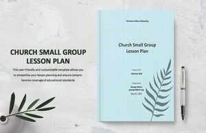 Church Small Group Lesson Plan Template