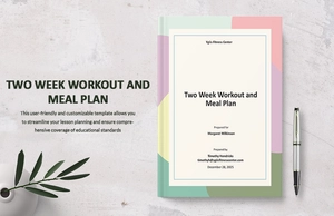Two Week Workout And Meal Plan Template