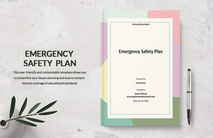 Sample Emergency Safety Plan Template