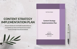 Content Strategy Implementation Plan Template