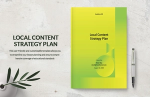 Local Content Strategy Plan Template