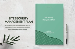 Site Security Management Plan Template