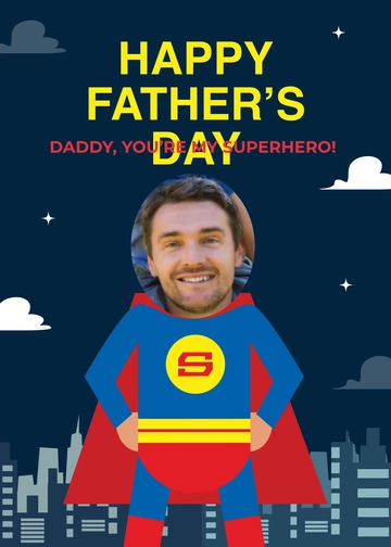 Free Father's Day Card For Kids Template to Edit Online