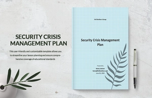 Security Crisis Management Plan Template