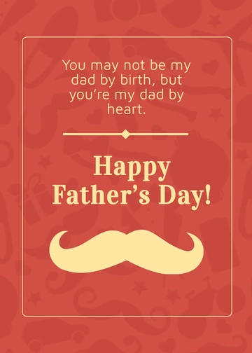 Free Step Dad Father's Day Card Template to Edit Online