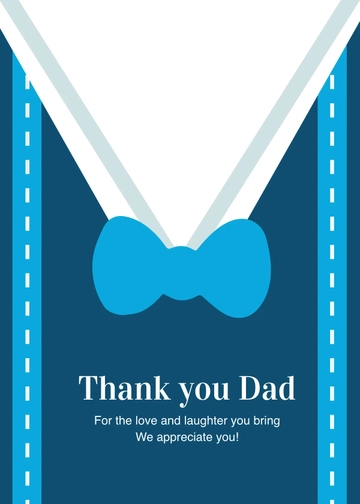 Free Thank You Dad Card Template to Edit Online
