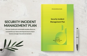 Security Incident Management Plan Template