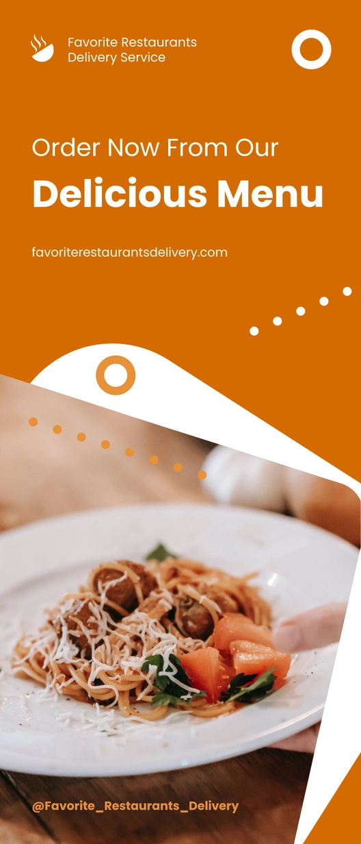 Food Order Rollup Banner Template