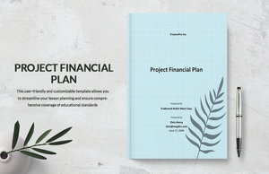 Simple Project Financial Plan Template
