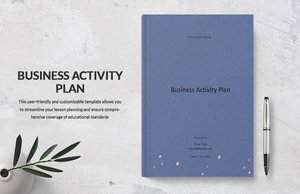 Simple Business Activity Plan Template