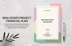 Real Estate Project Financial Plan Template