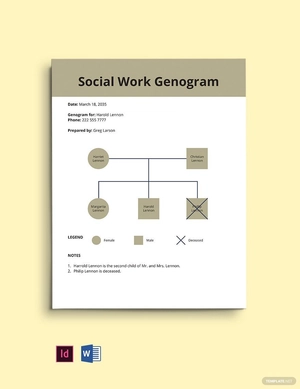 Social Work Genogram Template
