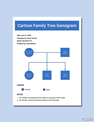 Family Tree Genogram Template